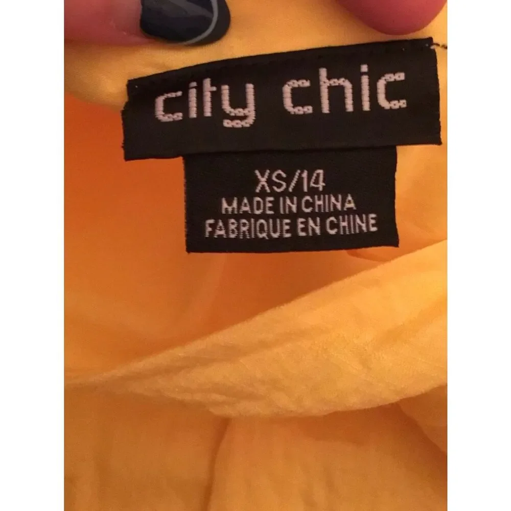 City Chic One-Shoulder Tiered Yellow Maxi Dress - Picture 4 of 4